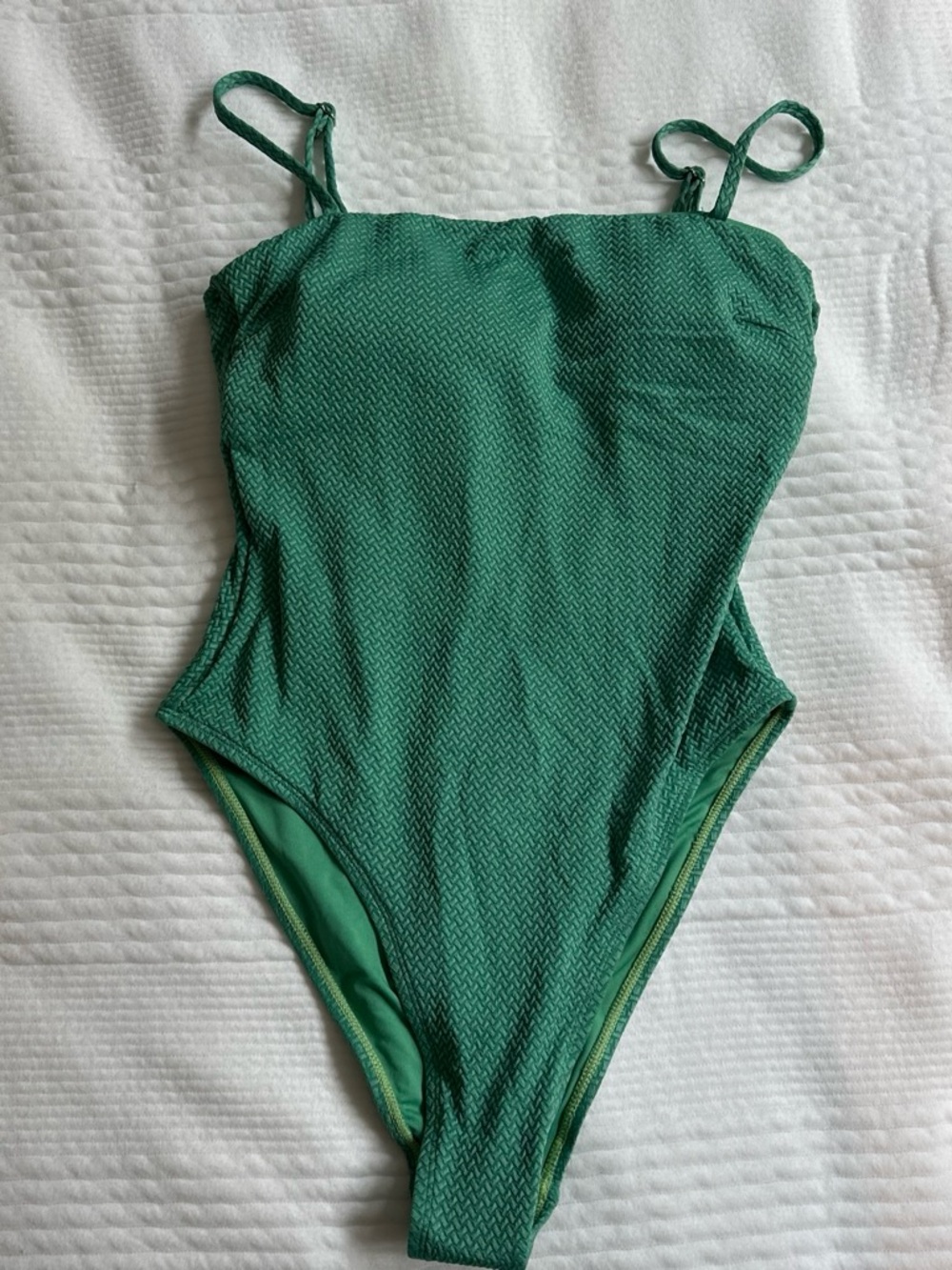 Cupshe Green Textured One-Piece Swimsuit